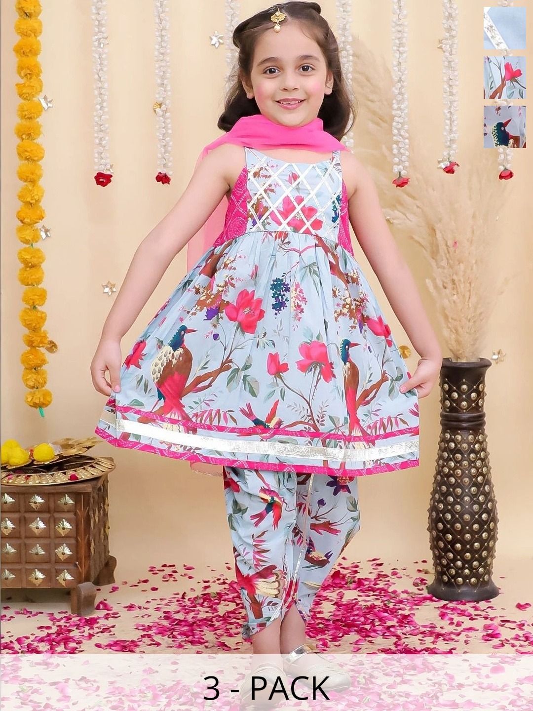 BownBee Girls Printed Dhoti Pants-picture-58