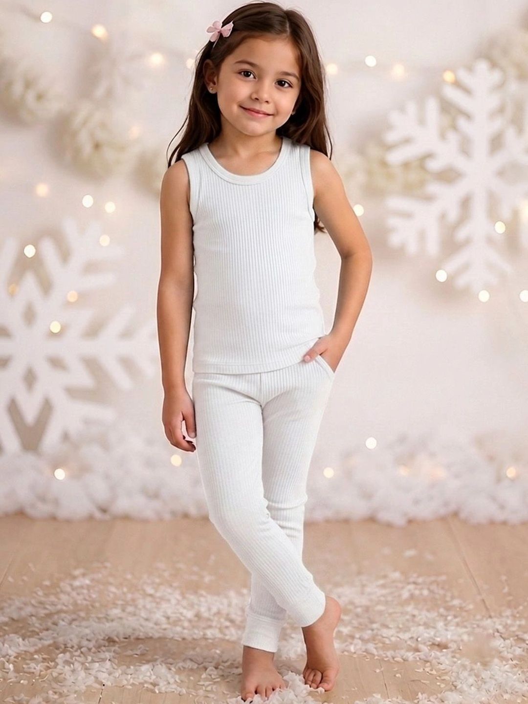 Kanvin Girls Cotton Round Neck Thermal Set-picture-49