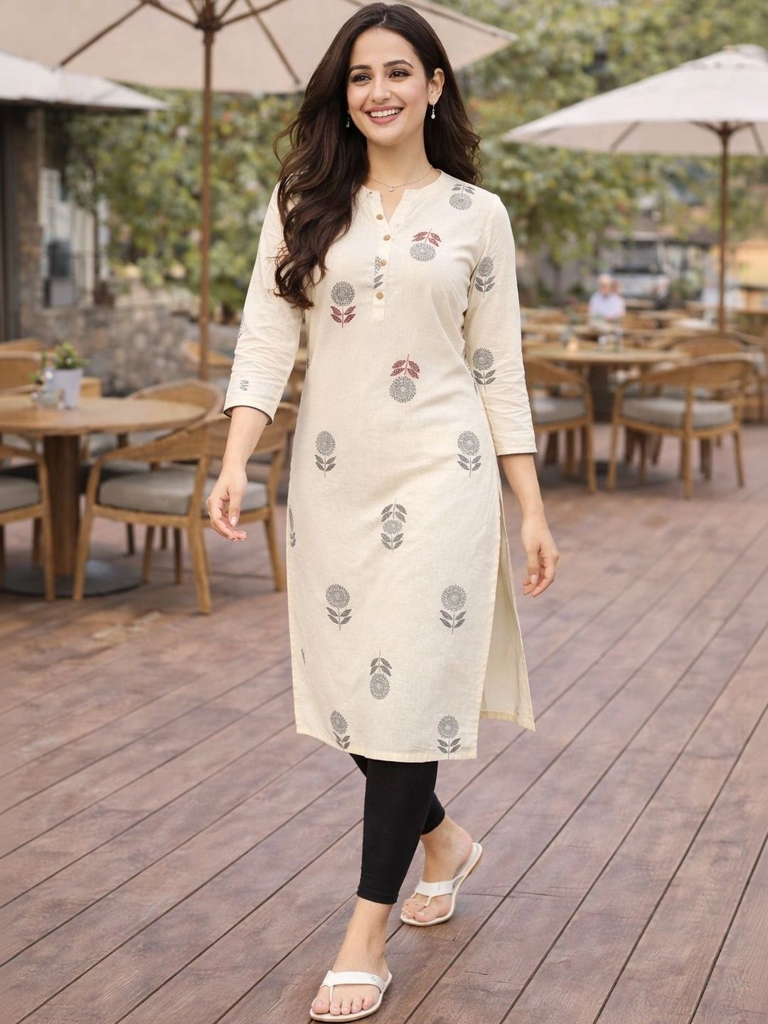Moda Rapido Women Floral Printed Indie Prints Kurta-picture-31
