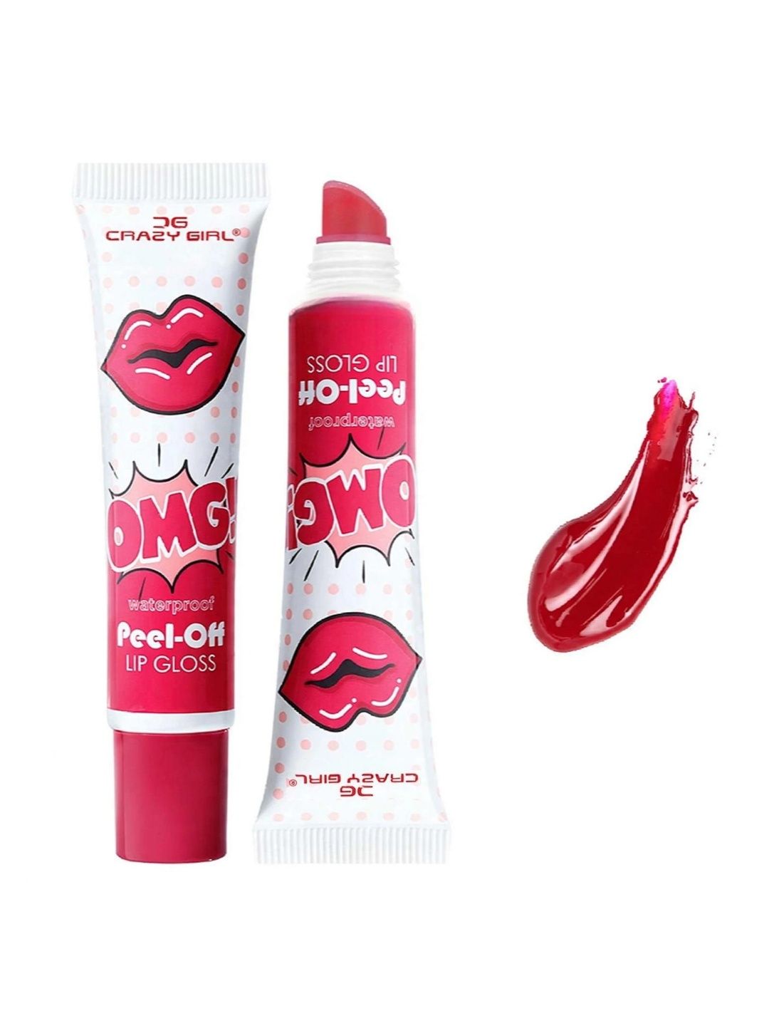Crazy Girl Waterproof Peel Off Lip Gloss - 15 ml - Red 01-picture-45