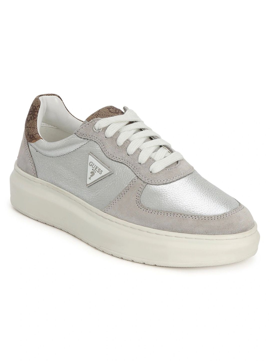 GUESS Women Colourblocked Leather Sneakers-image-42