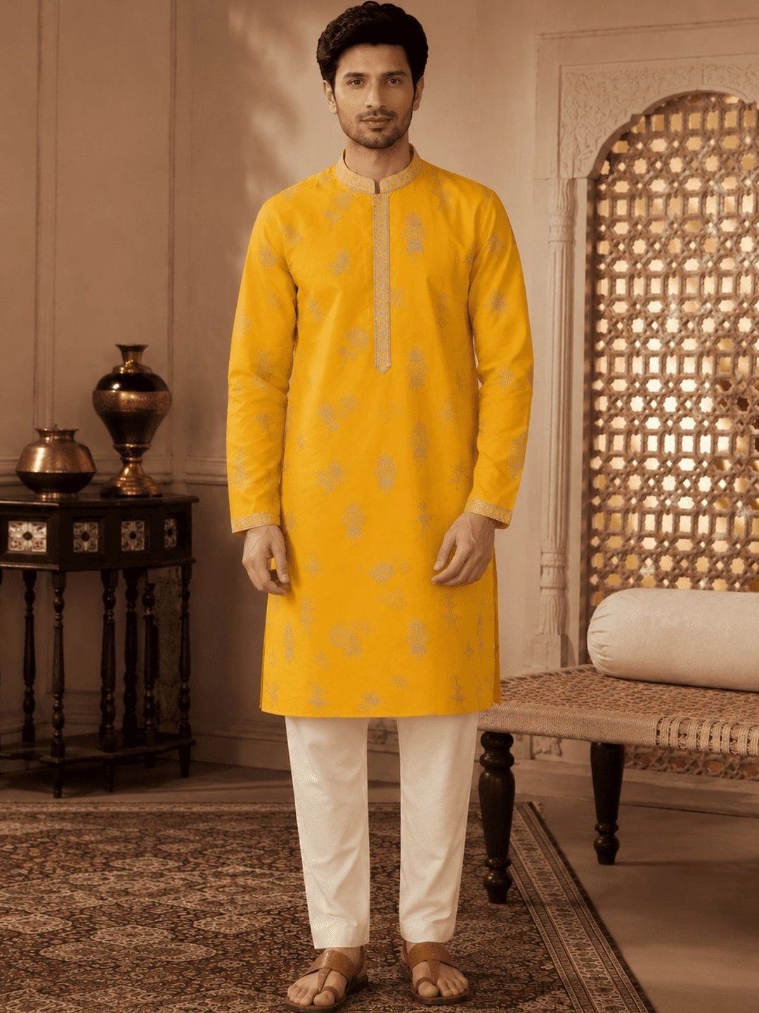 Anouk Men Ethnic Motifs Embroidered Thread Work Kurta-picture-29