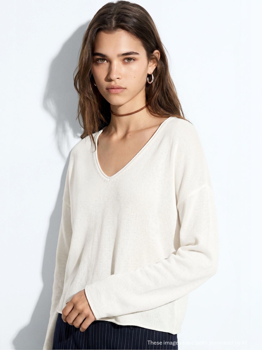 MANGO MNG V-Neck Knitted Pullover-picture-26