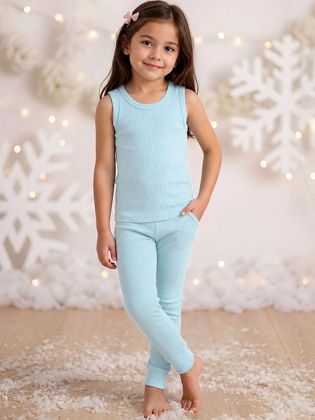 Kanvin Girls Cotton Round Neck Thermal Set-picture-57