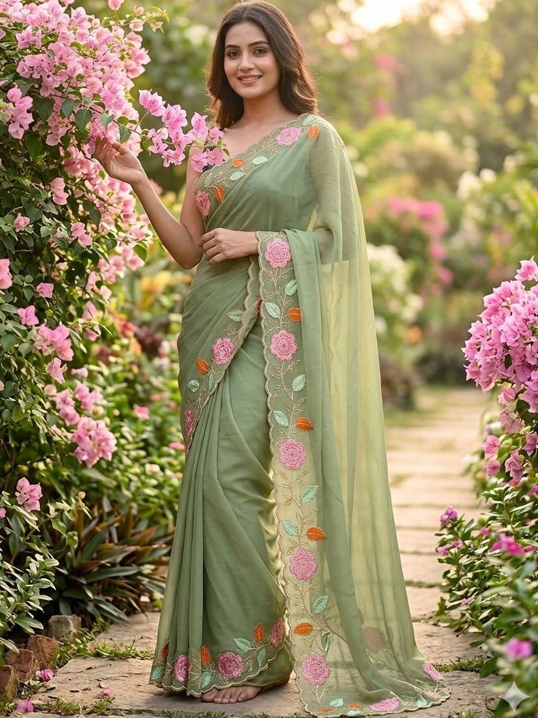 Jyotinox Embroidered Art Silk Ikat Saree-picture-40