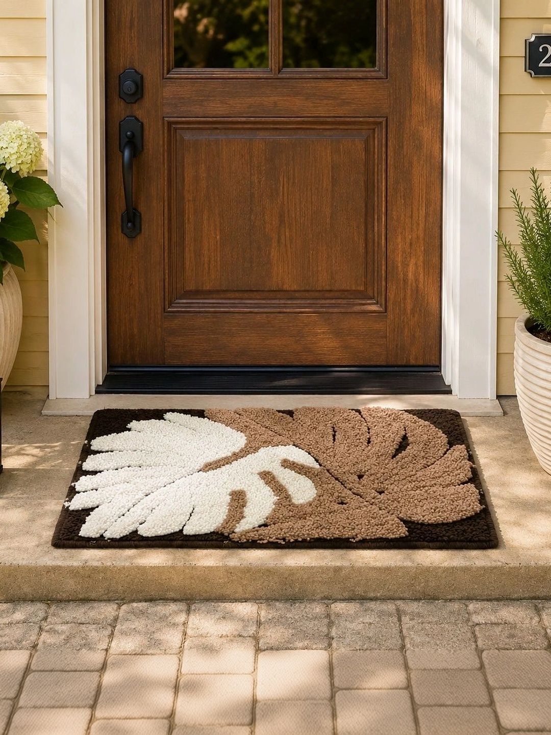 DAMAC Brown & White Super Soft Anti-Skid Doormats-image-13