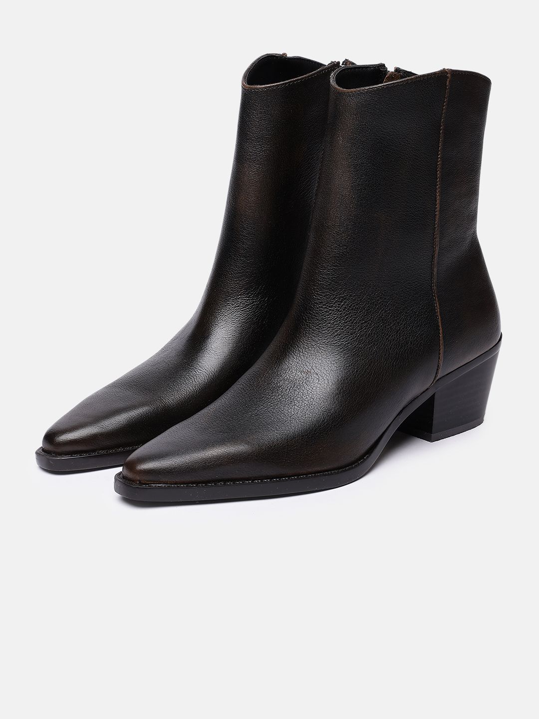 MANGO Women Pointed Toe Zip Regular Boots-image-42