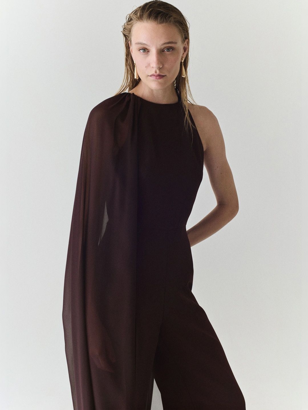 MANGO Basic Crew Neck Straight Design Jumpsuit-picture-22