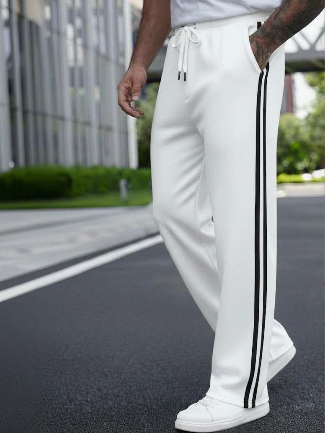 Daphne Maurier Men Striped Regular Fit Training Track Pants-picture-39