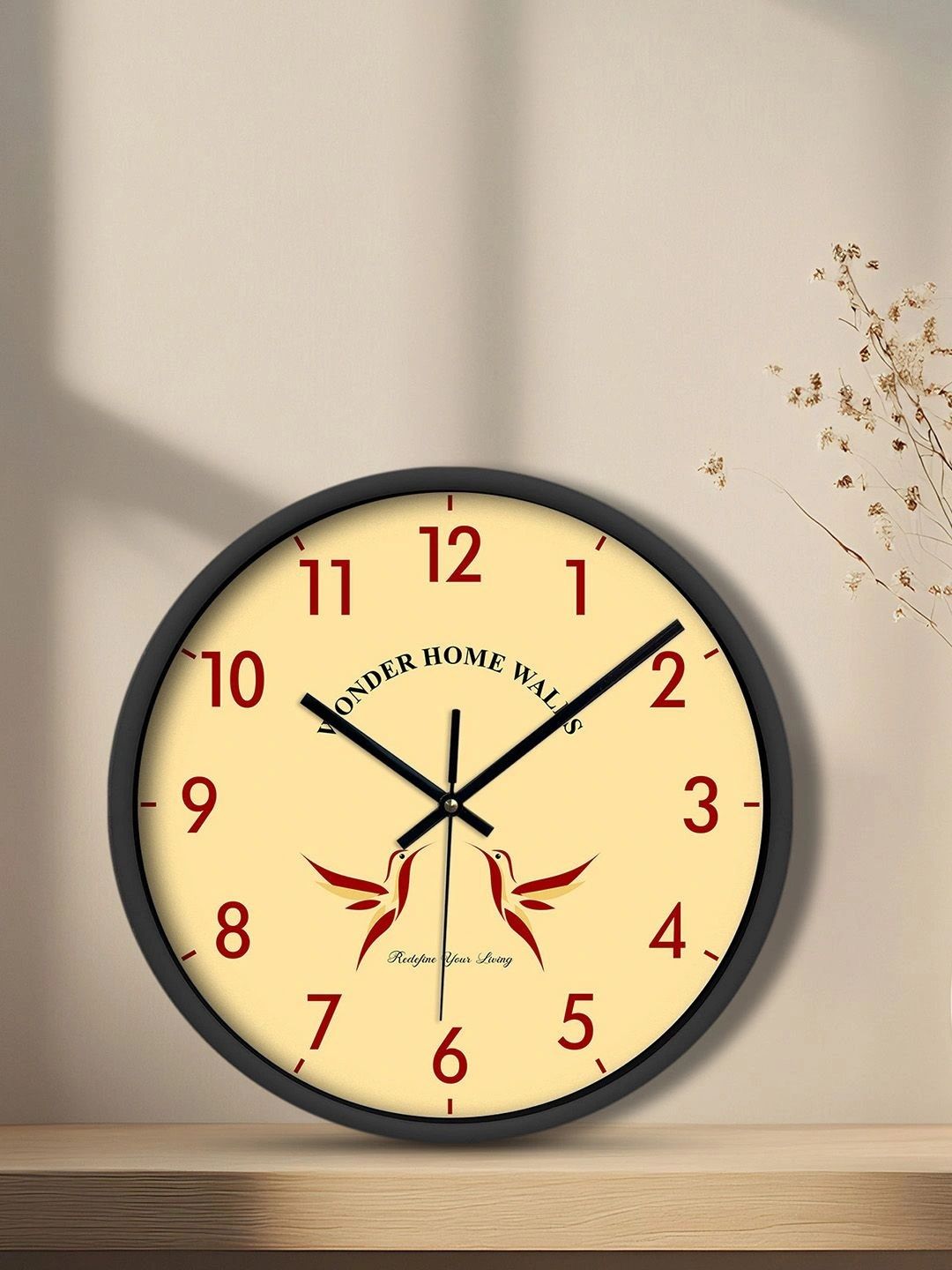 Wonder Home Walls Cream-Coloured Printed Wall Clock-picture-24