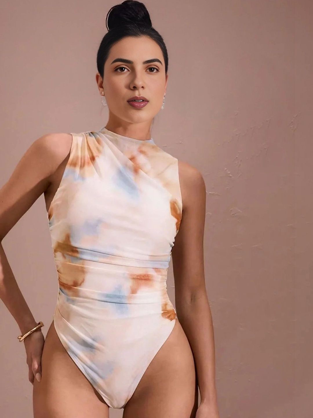 LULU & SKY Printed Boat Neck Bodysuit-picture-37