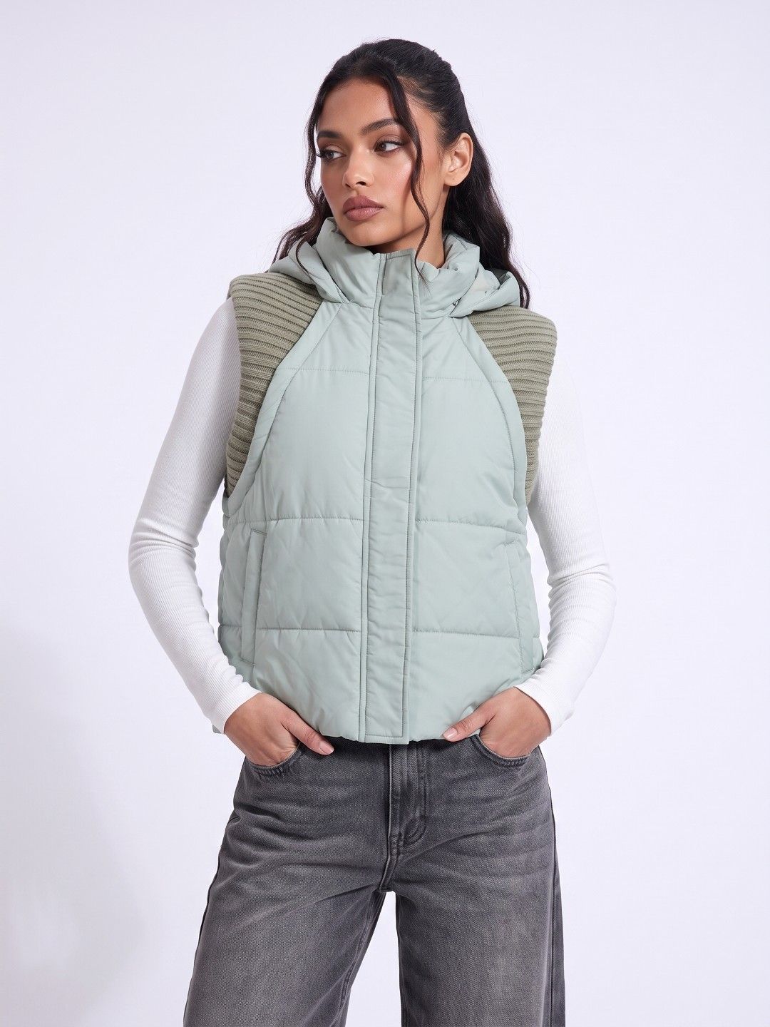 glitchez Hooded Puffer Jacket-image-8