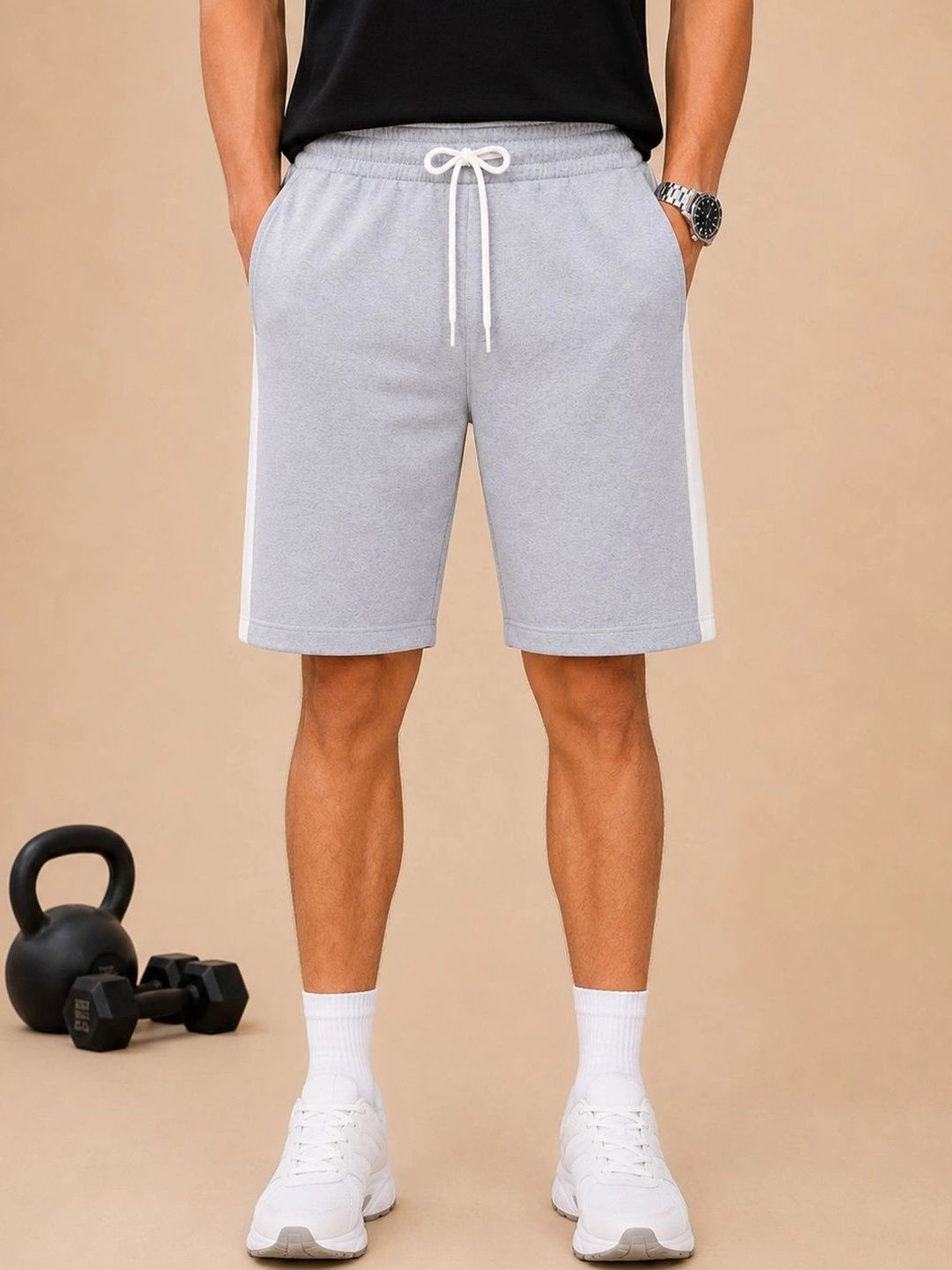 RETWE Men Colourblocked Training or Gym with Technology Shorts-picture-32