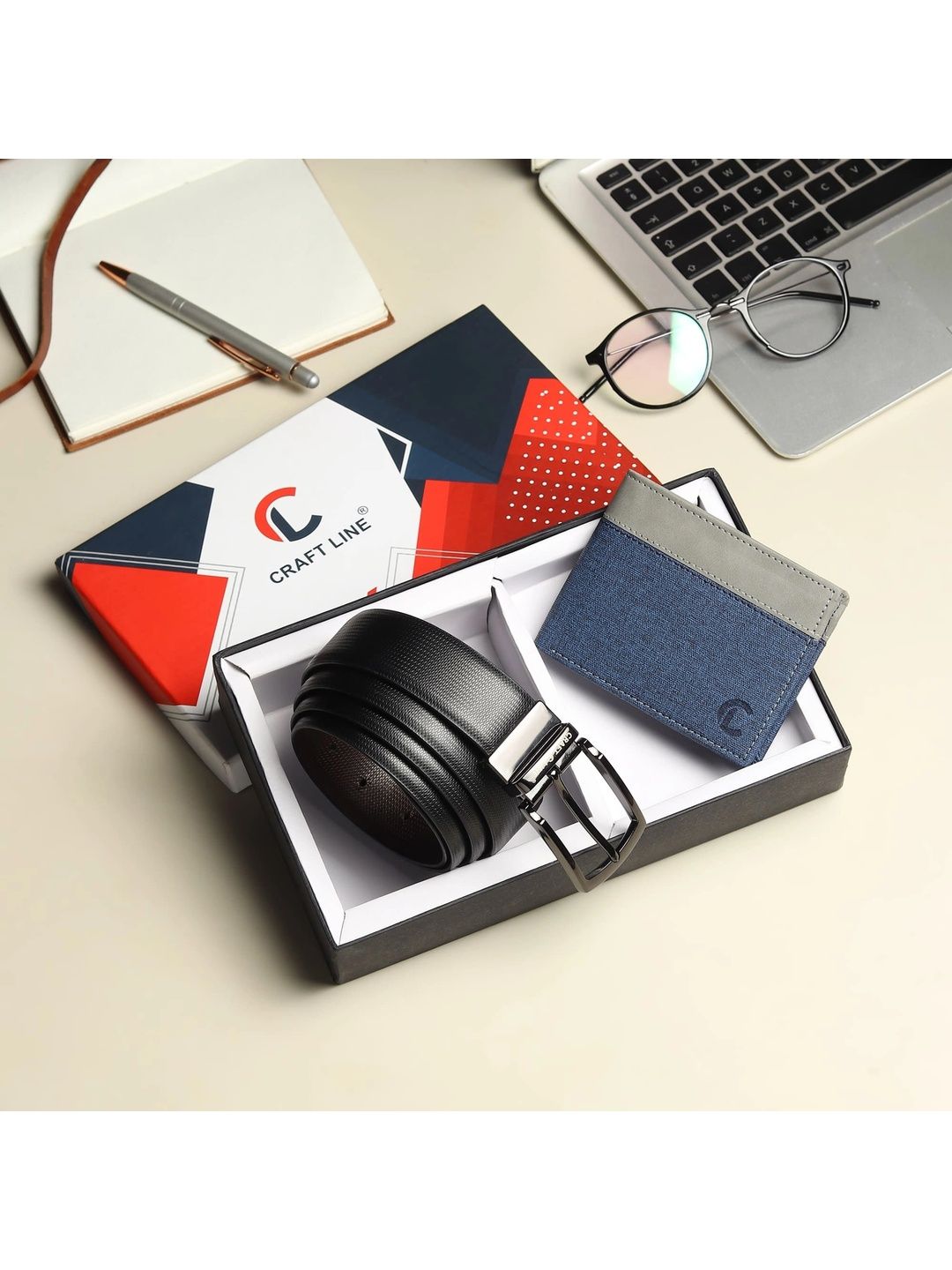 CRAFT LINE Men Colourblocked PU Two Fold Wallet-picture-48