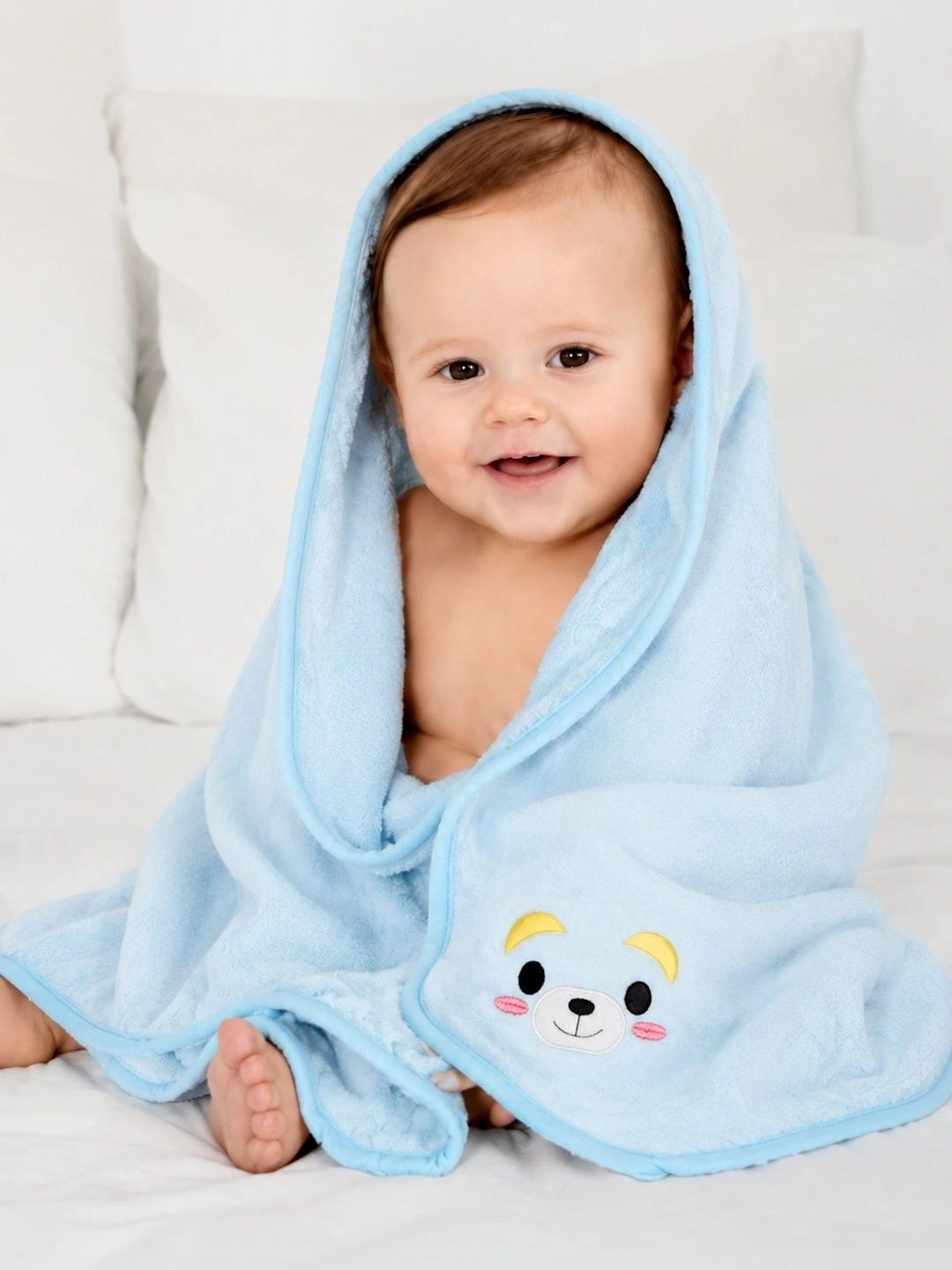 Thelittlebunny Blue 1 Printed Terry Cotton 300 GSM Bath Towel-picture-48