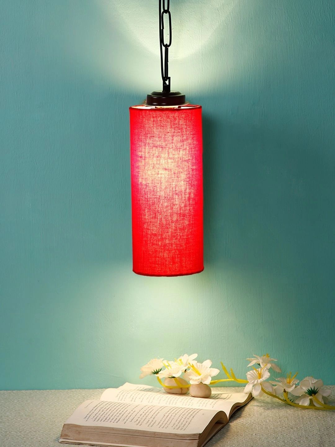 Myntra Elegant Homes Red Textured Contemporary Ceiling Lamp-picture-53