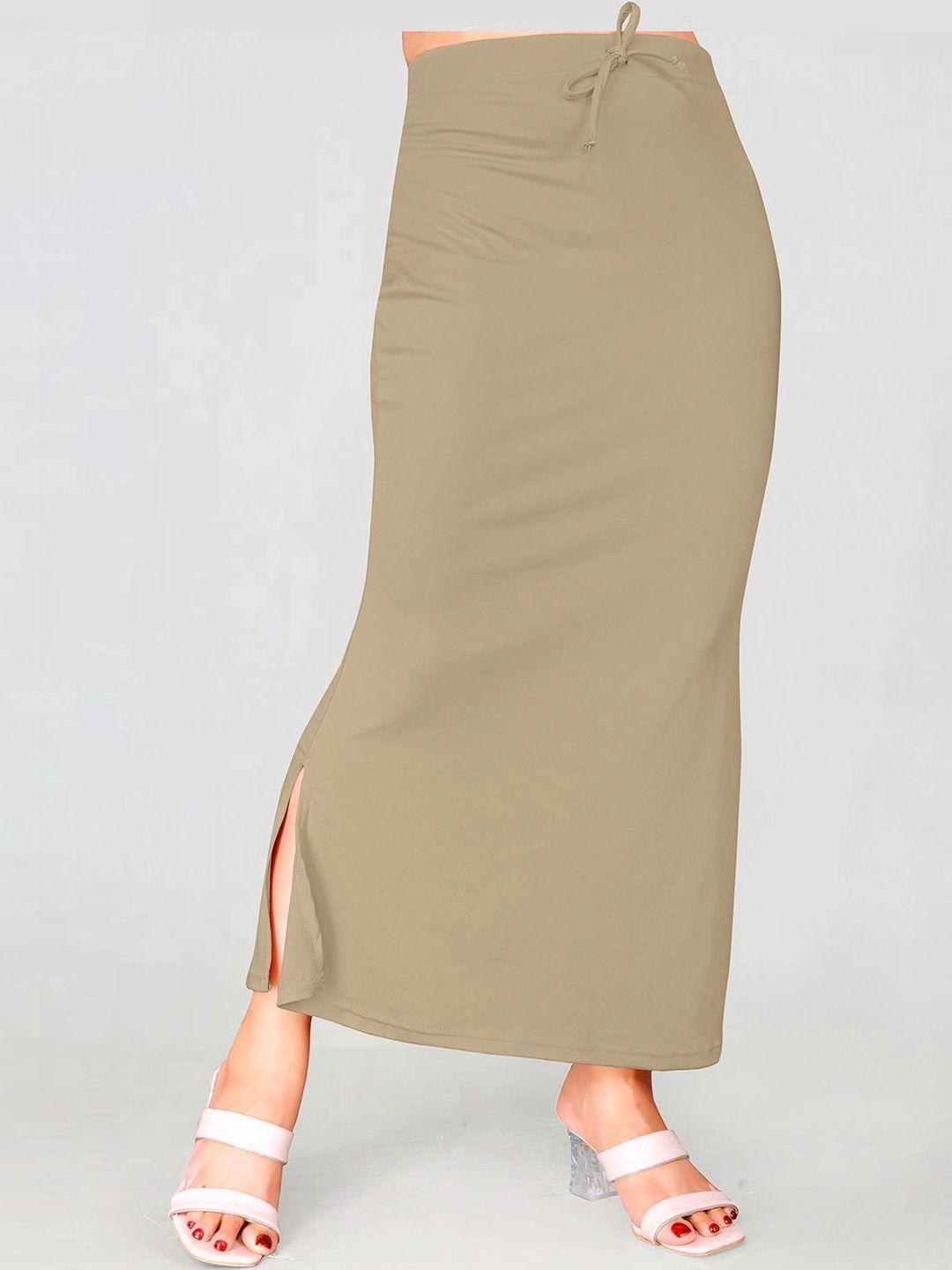 MISS WEARS Stretchable Fish Cut Saree Shapewear With Side Slit & Drawstring-picture-36