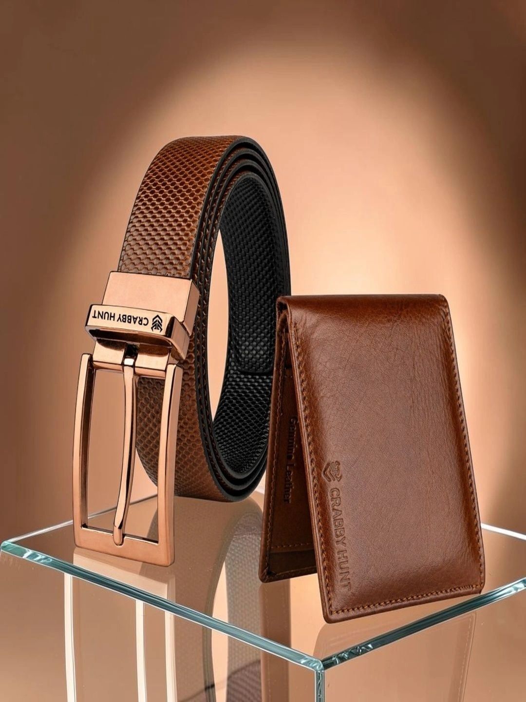 Crabby Hunt Men Textured Leather Formal Belt-picture-16
