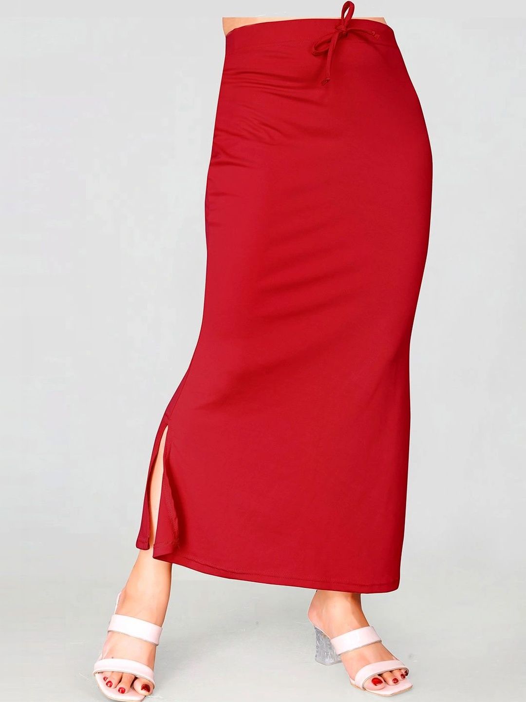 MISS WEARS Stretchable Fish Cut Saree Shapewear With Side Slit & Drawstring-picture-36
