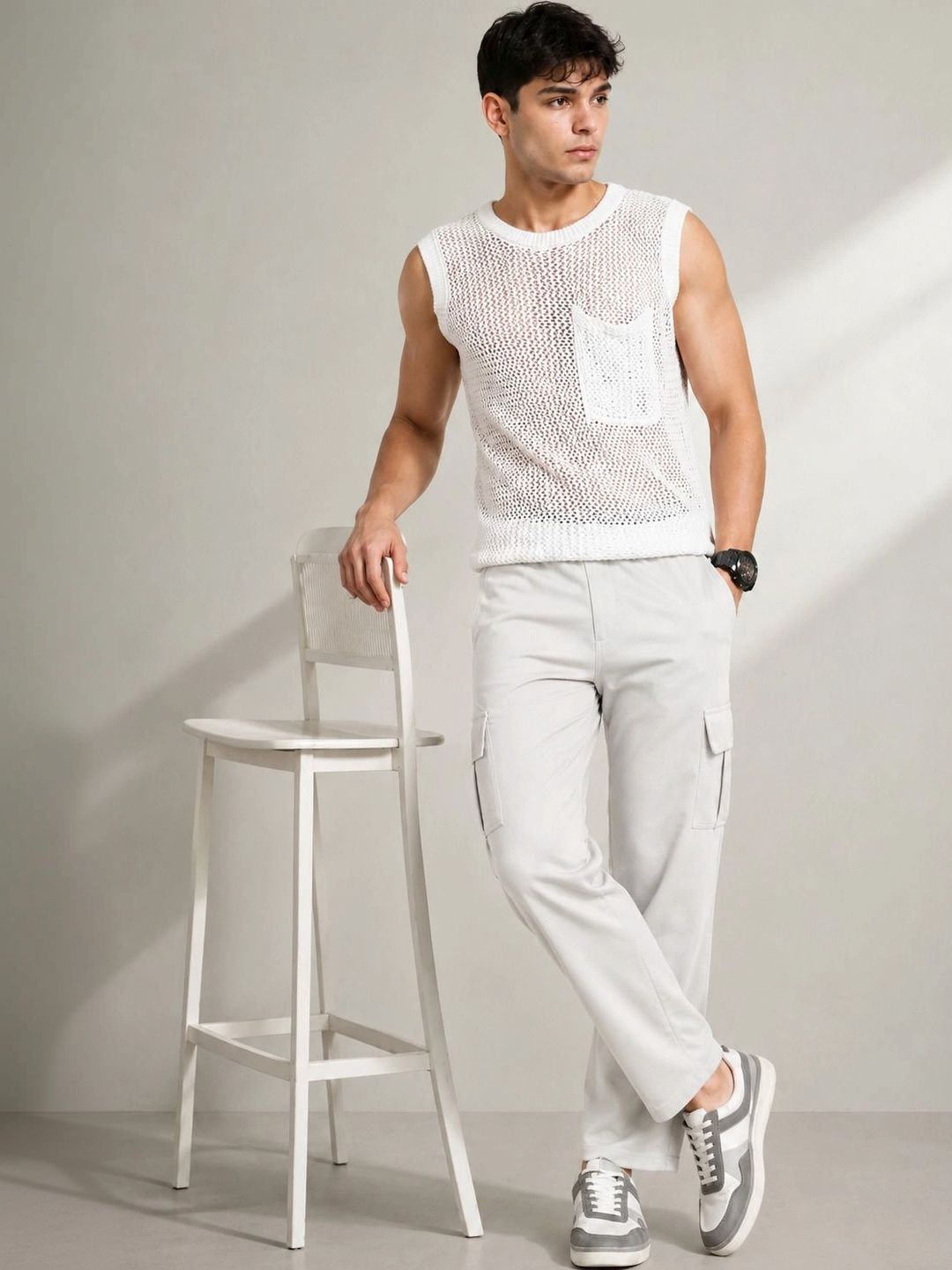 R.Code by The Roadster Life Co. Men Smart Trousers-picture-39