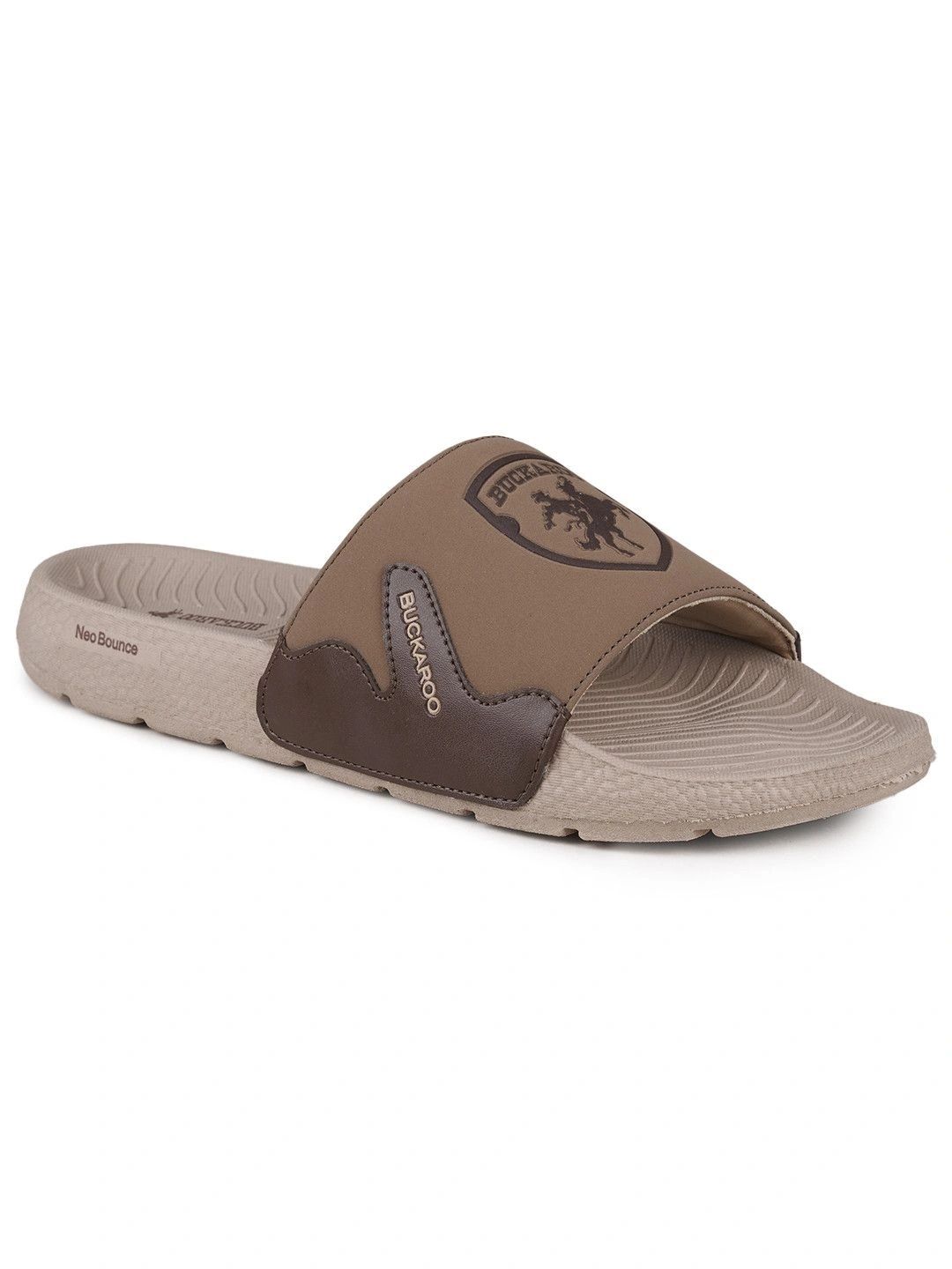Buckaroo Men Colourblocked Rubber Sliders-picture-34