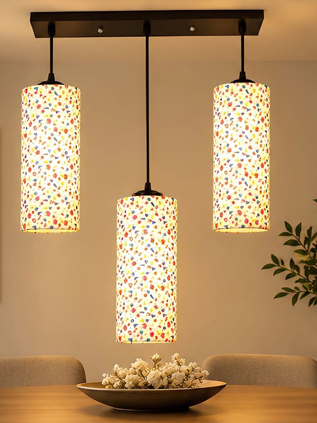 Myntra Elegant Homes Multicoloured Printed Ceiling Lamp-picture-29