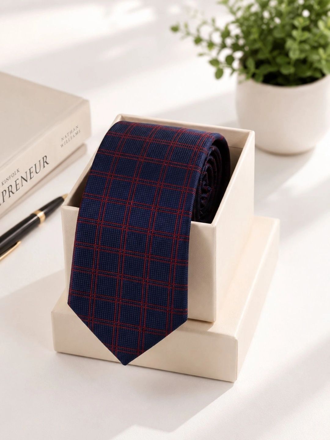 Tie Benon Men Checked Broad Tie-picture-13
