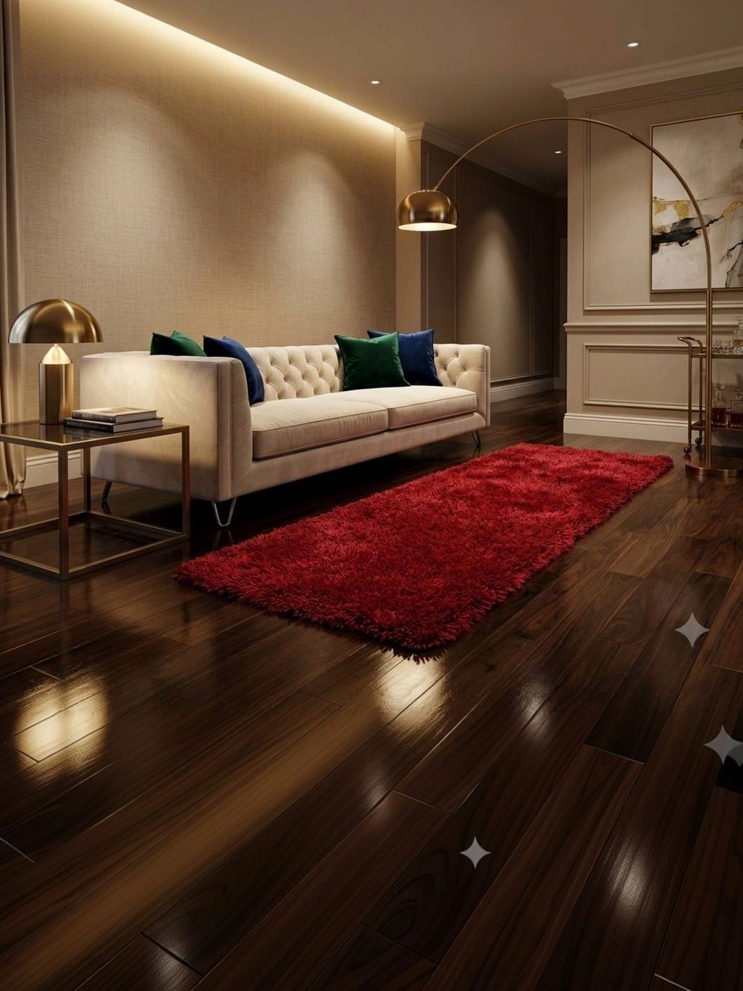ZAMZAM CARPET Maroon Solid Shaggy Woollen Carpet-image-41