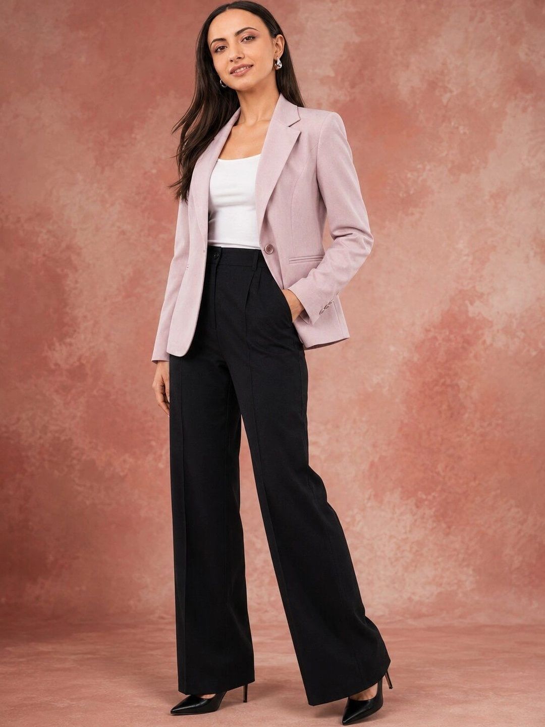 Integration Notched Lapel Single-Breasted Slim Fit Blazers-picture-39