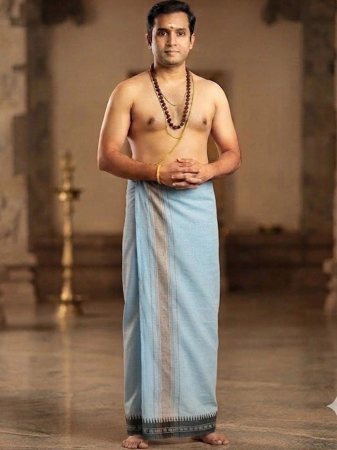 Tharunsha Elite Men Printed Cotton Dhoti Dhotis-picture-15