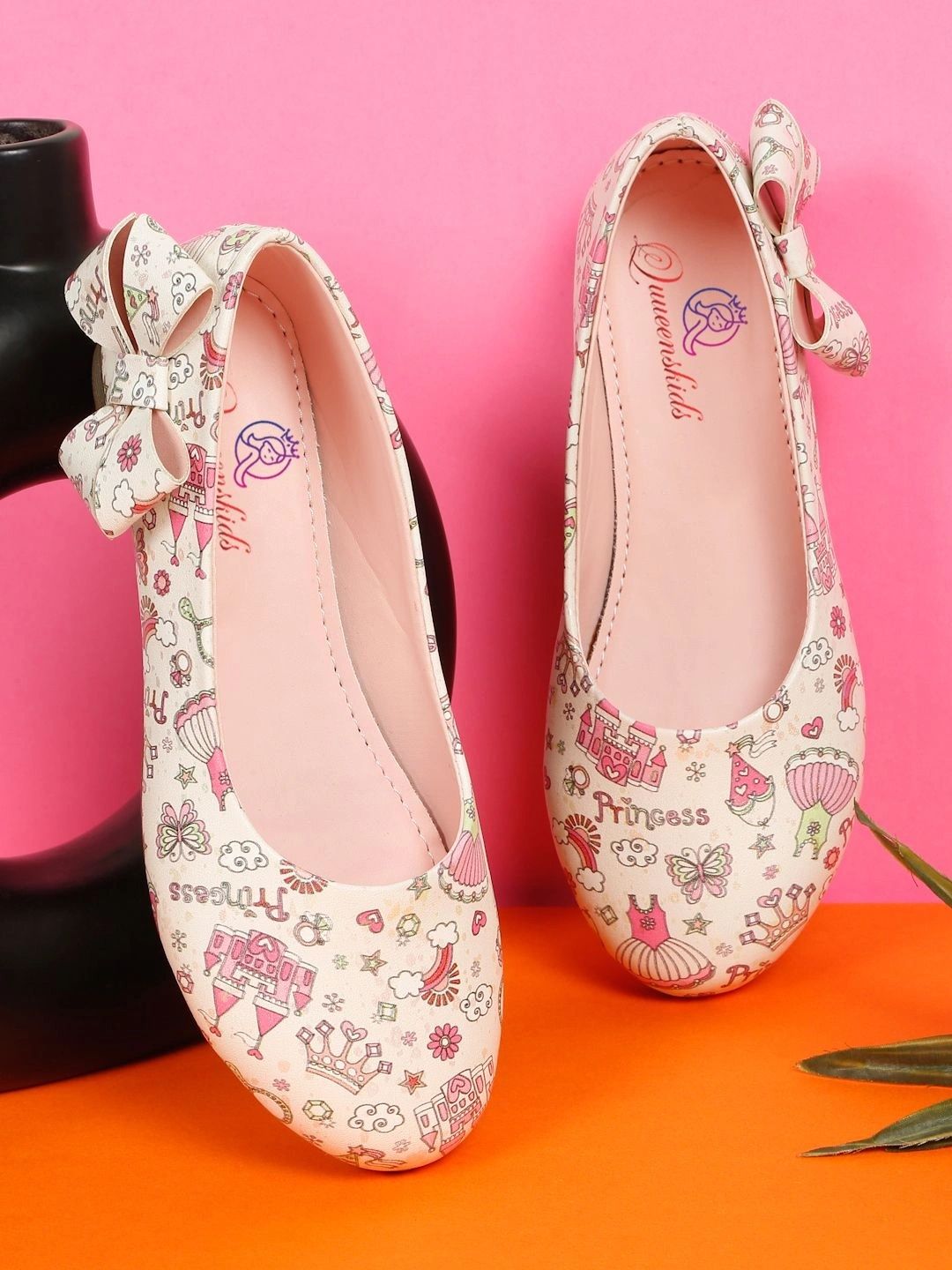 Quueenskids Girls Printed Round Toe Slip-On Ballerinas-picture-25