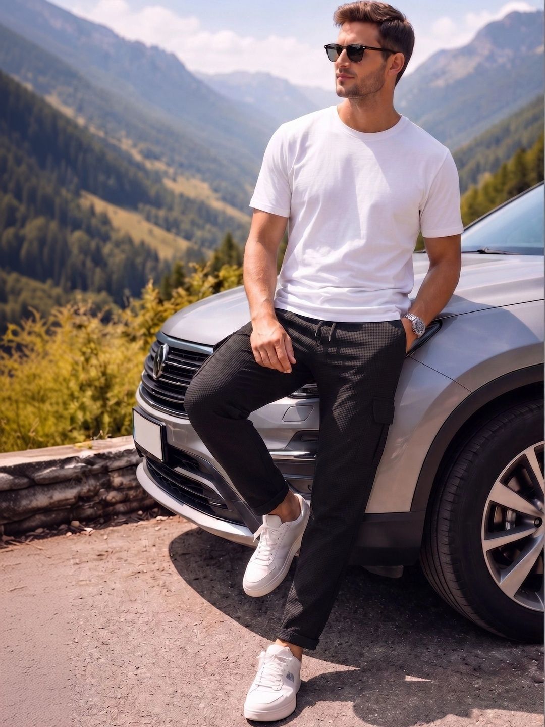 R.Code by The Roadster Life Co. Men Smart Trousers-picture-43