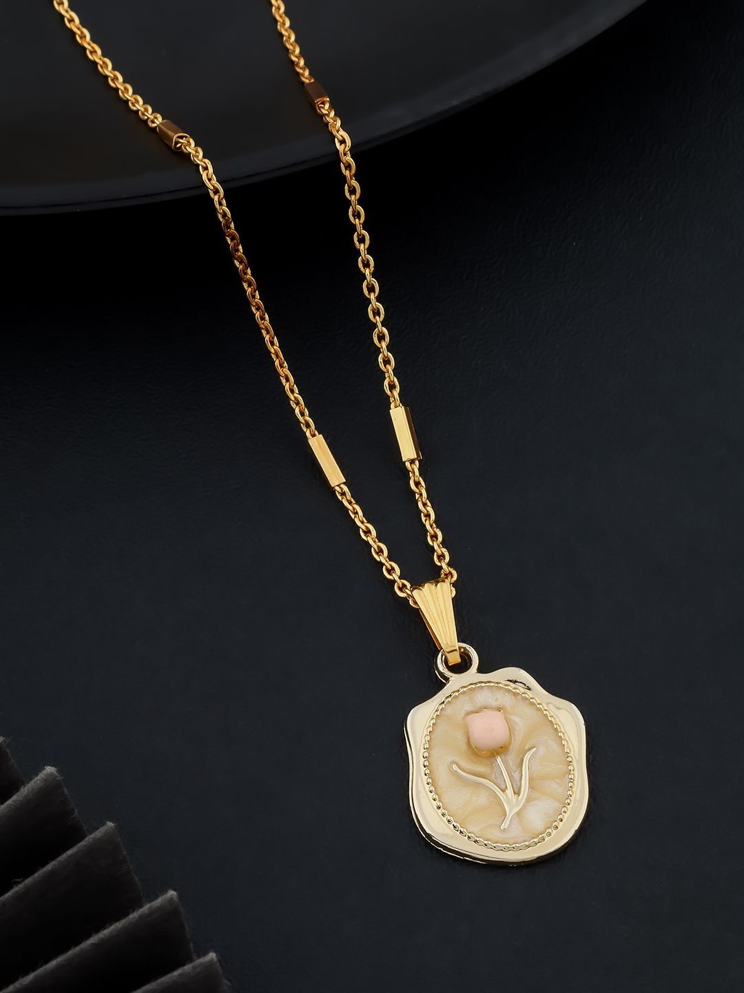 DressBerry Brass Gold-Plated Necklace-image-30
