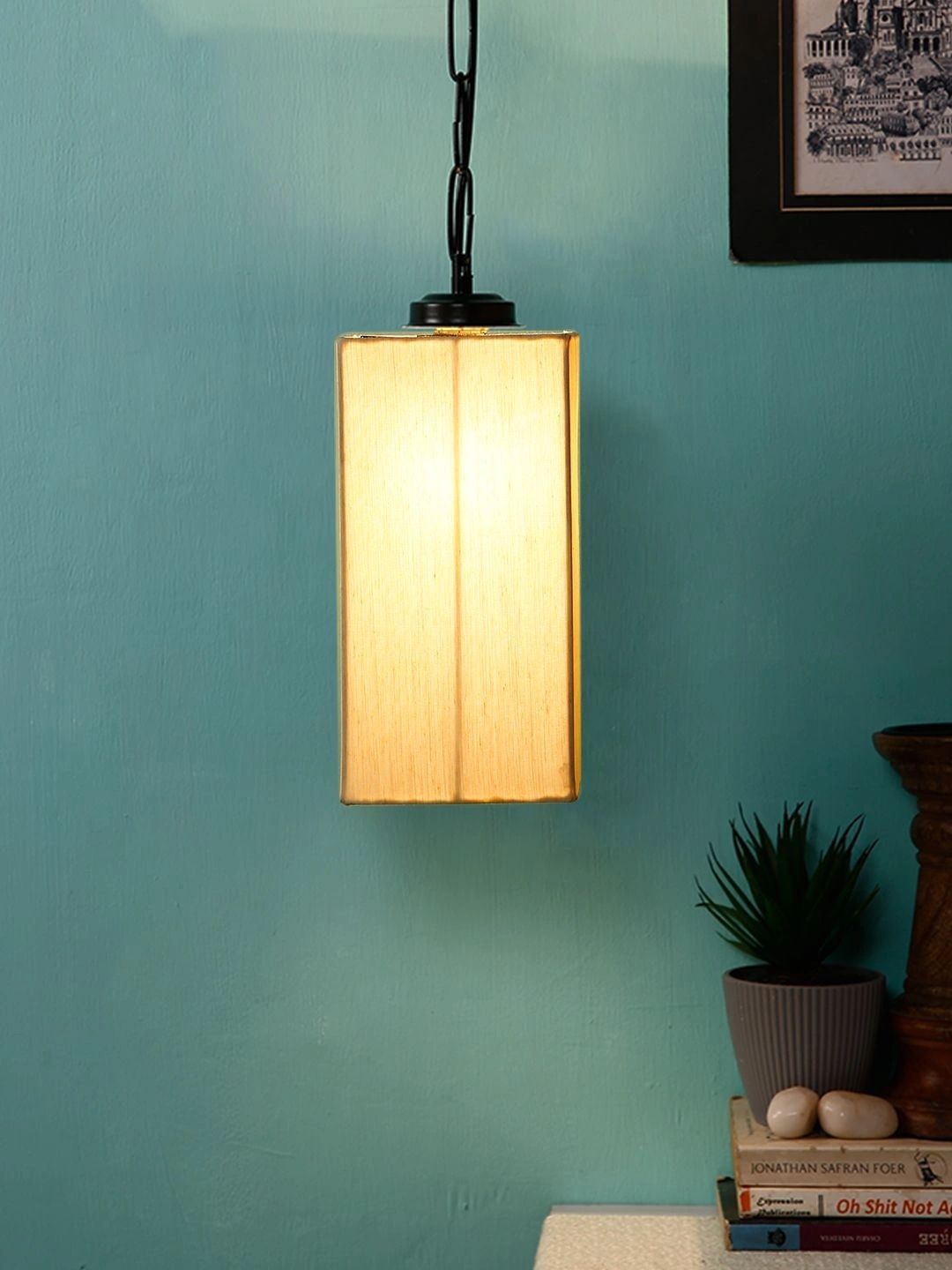 Myntra Elegant Homes Off White Textured Contemporary Ceiling Lamp-picture-32