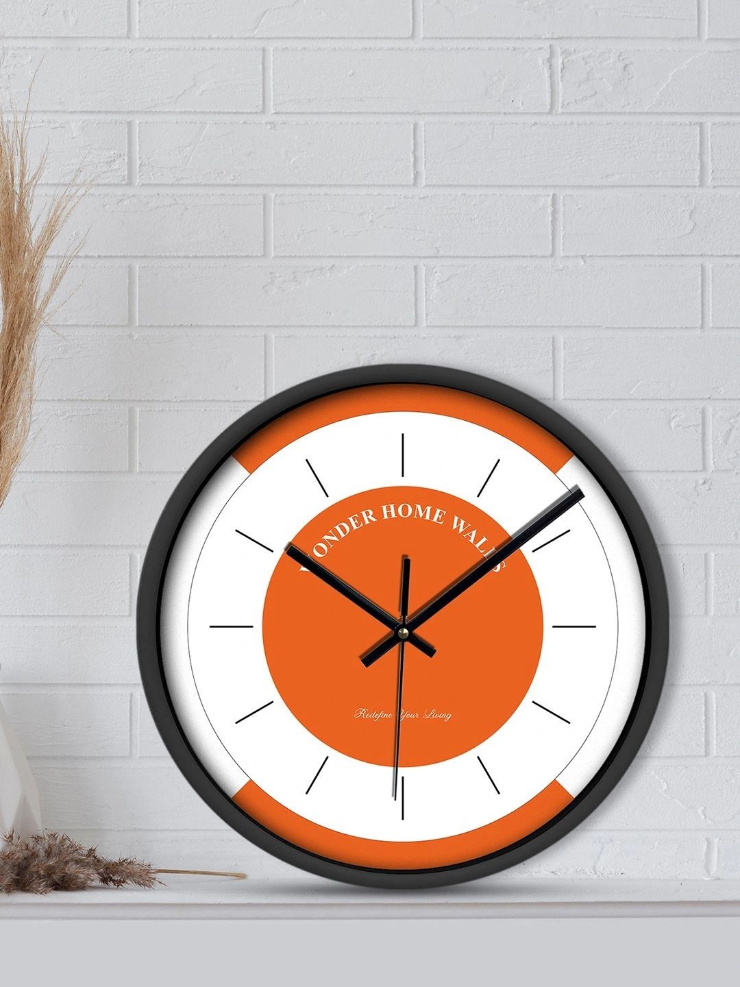 Wonder Home Walls Orange Contemporary Wall Clock-picture-56