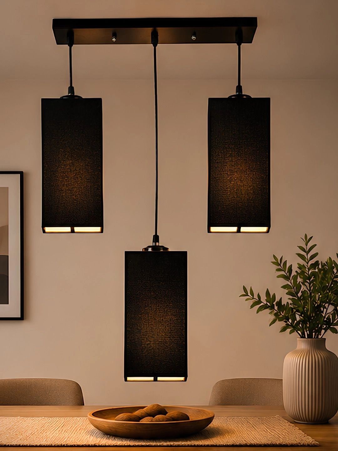 Myntra Elegant Homes Black Textured Contemporary Ceiling Lamp-picture-15