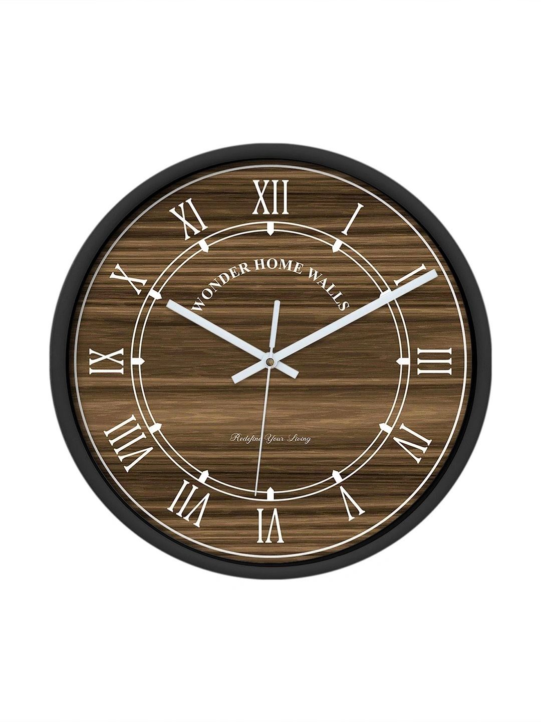 Wonder Home Walls Brown Textured Contemporary Wall Clock-picture-36