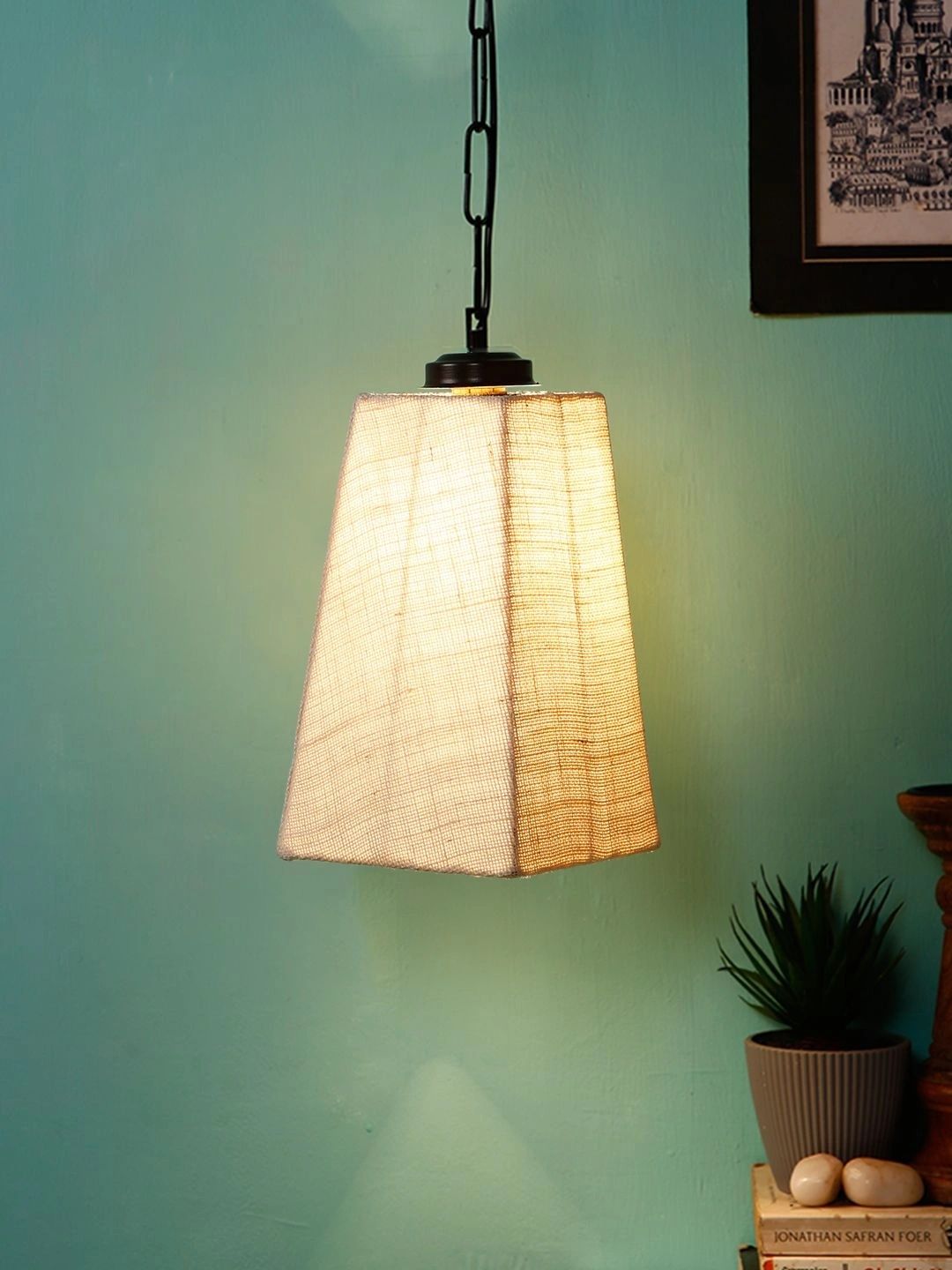 Myntra Elegant Homes White Textured Contemporary Ceiling Lamp-picture-58