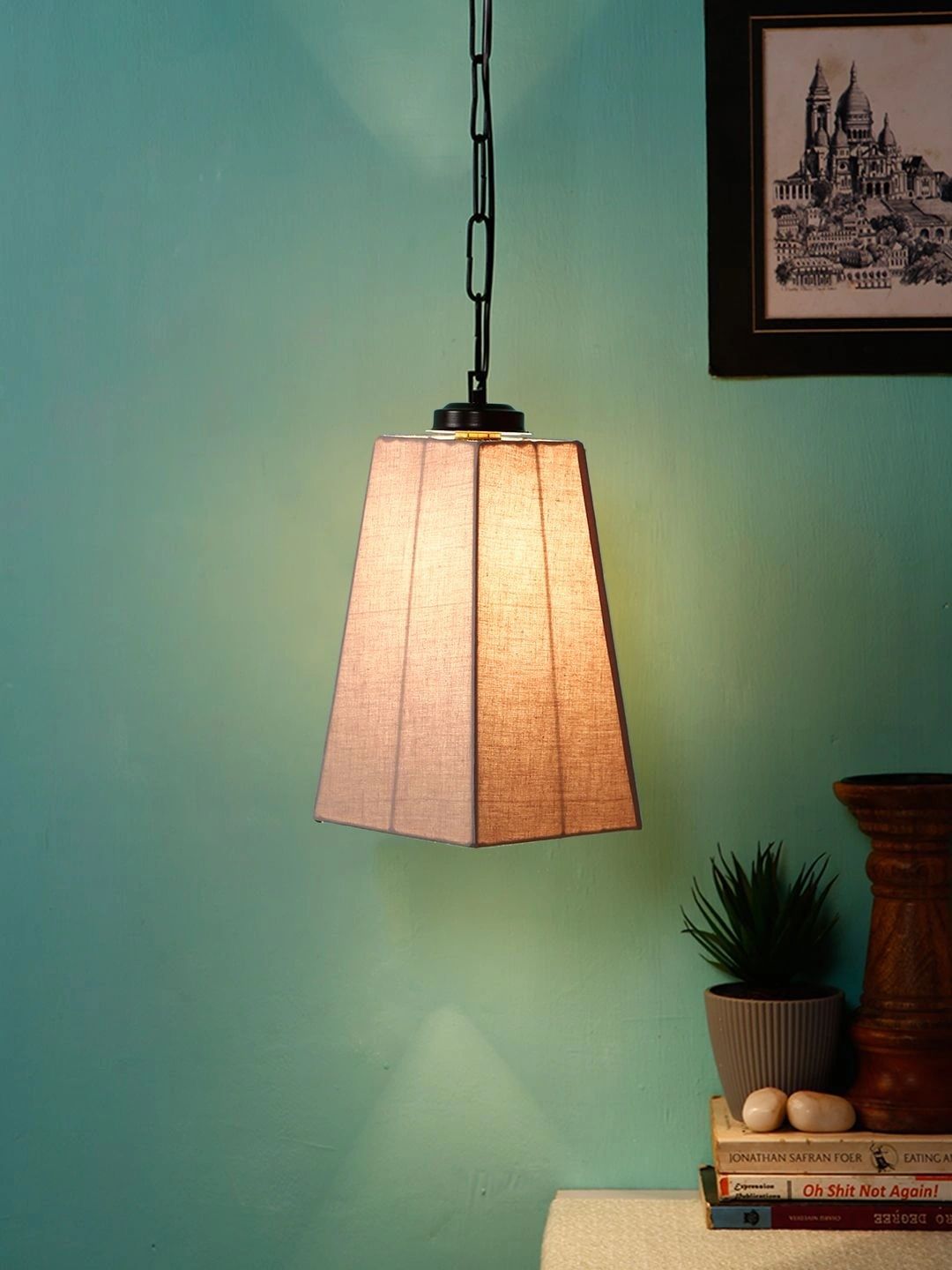 Myntra Elegant Homes Grey Textured Contemporary Ceiling Lamp-image-25