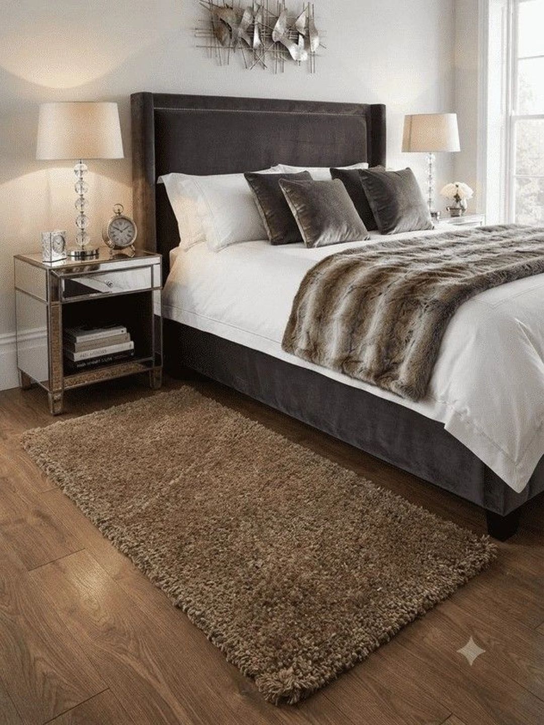 ZAMZAM CARPET Beige Solid Shaggy Woollen Carpet-picture-13