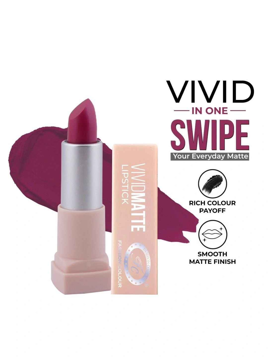 Fashion Colour Vivid Matte Lipstick - Pure Fuchsia 31-image-17