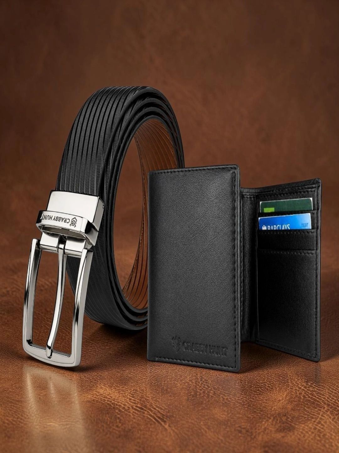 Crabby Hunt Men Textured Leather Belt-picture-15