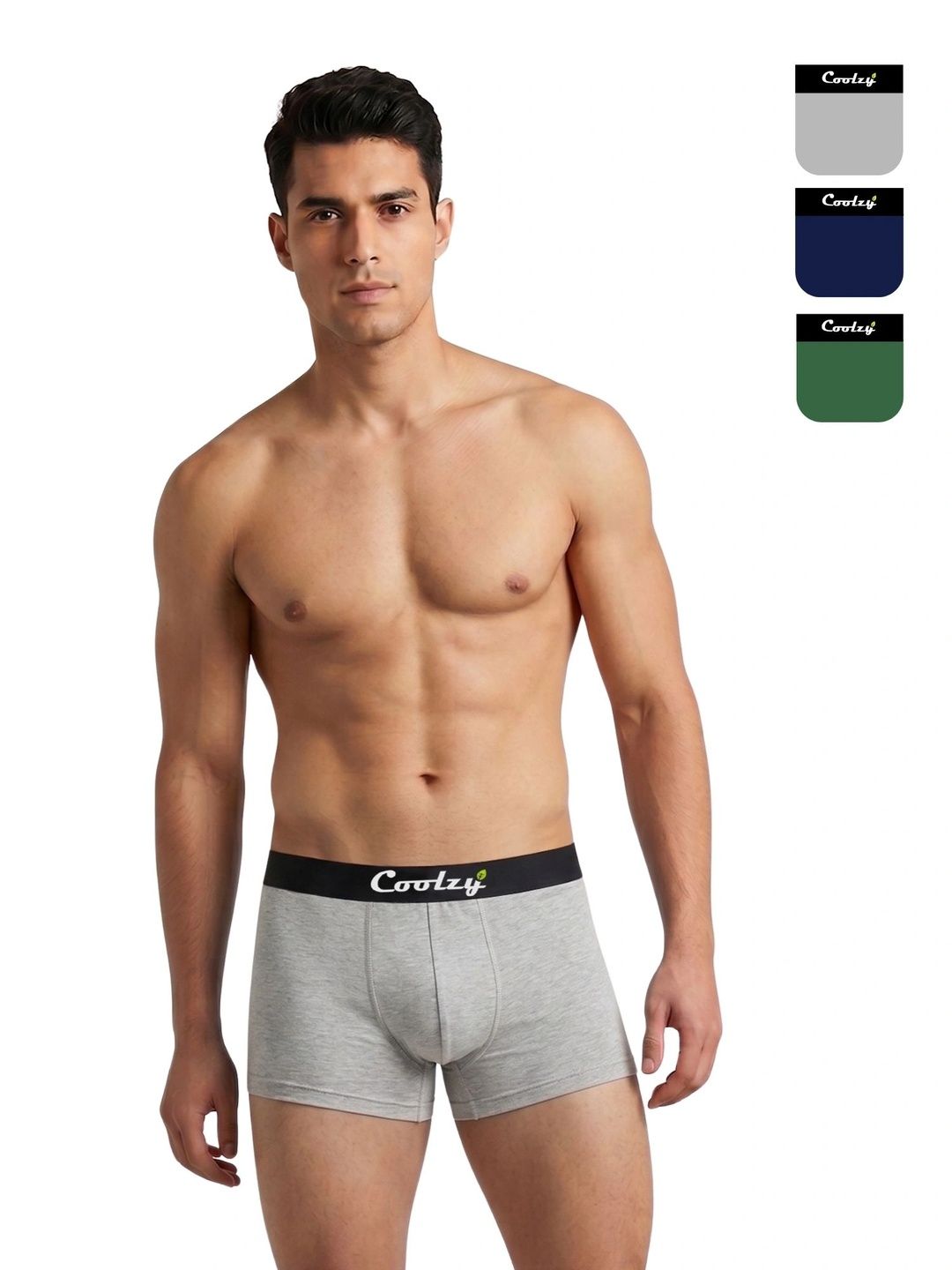 COOLZY Pack of 3 Cotton Solid Trunks-picture-23