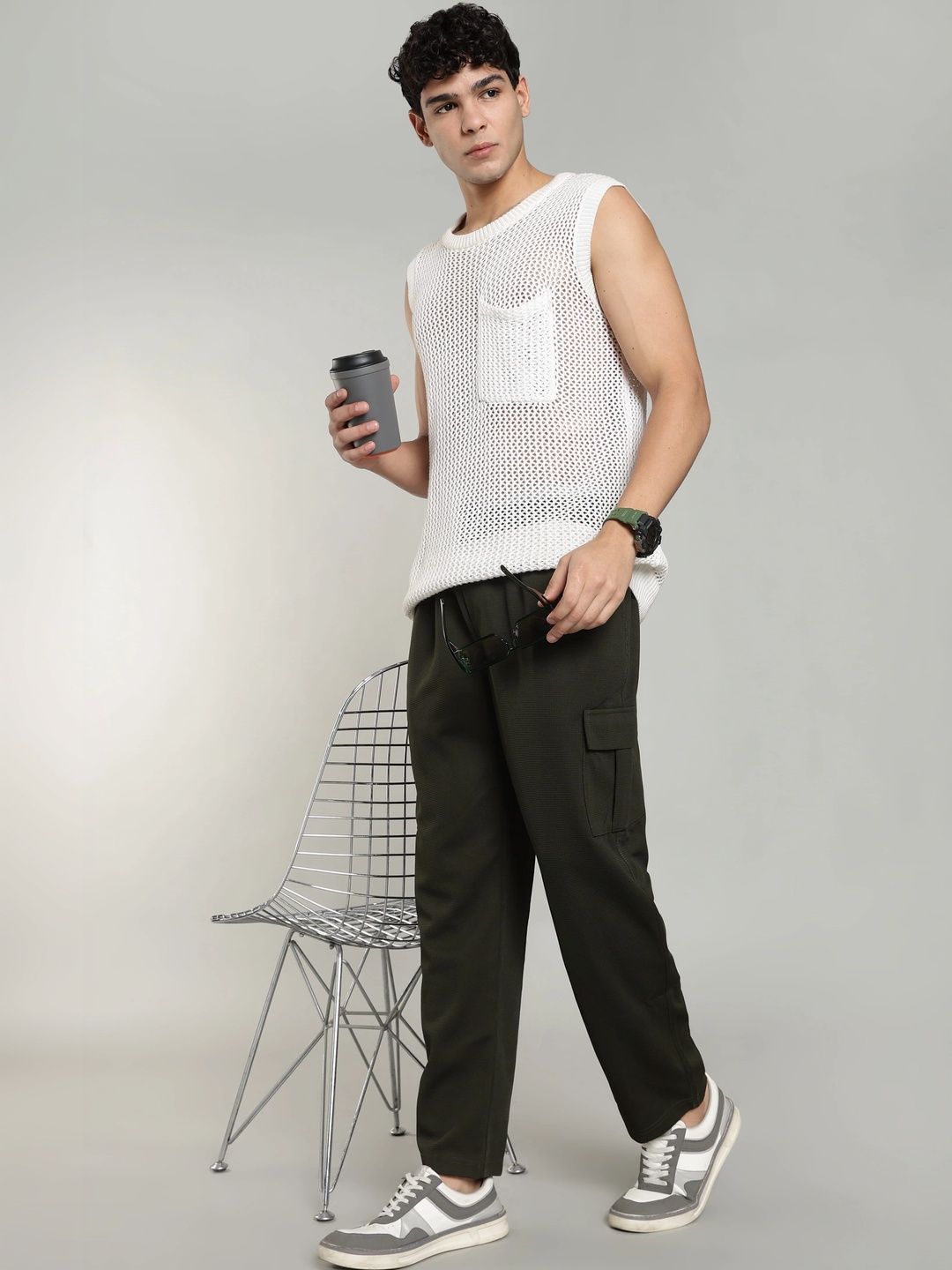 R.Code by The Roadster Life Co. Men Smart Trousers-picture-38