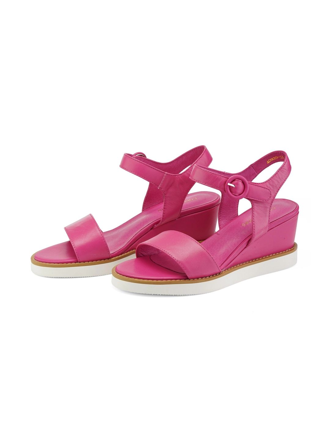 CORDWAINERS Leather Wedge Sandals with Buckles-image-16