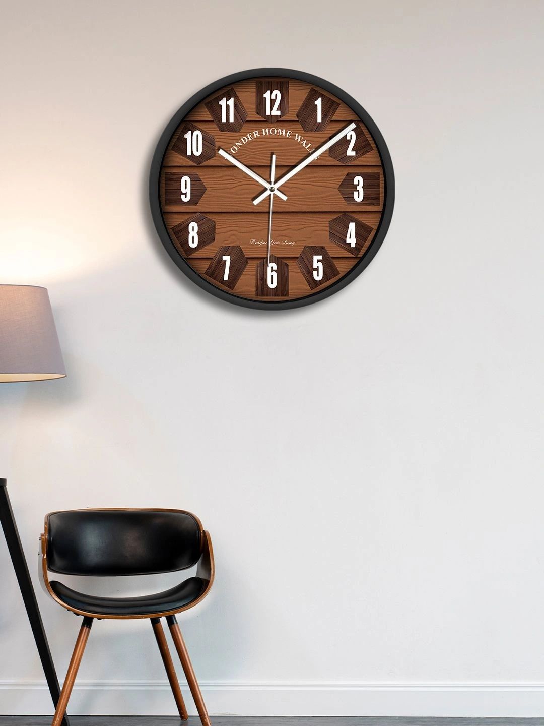 Wonder Home Walls Coffee Brown Printed Contemporary Wall Clock-picture-41