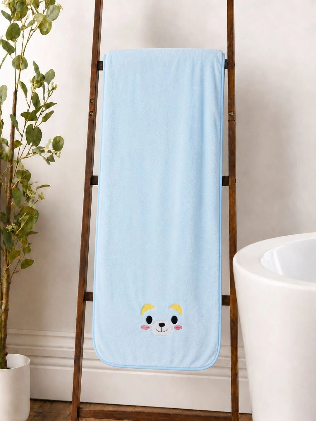 Thelittlebunny Blue 1 Printed Terry Cotton 300 GSM Bath Towel-picture-36