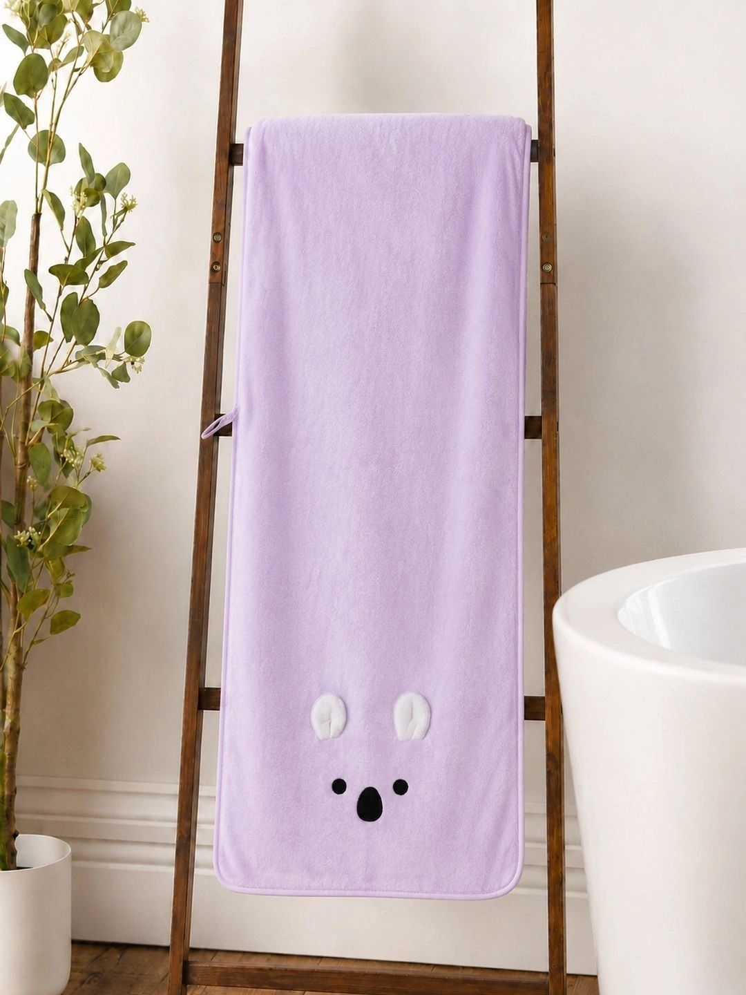 Thelittlebunny Purple 1 Printed Terry Cotton 300 GSM Bath Towel-image-39