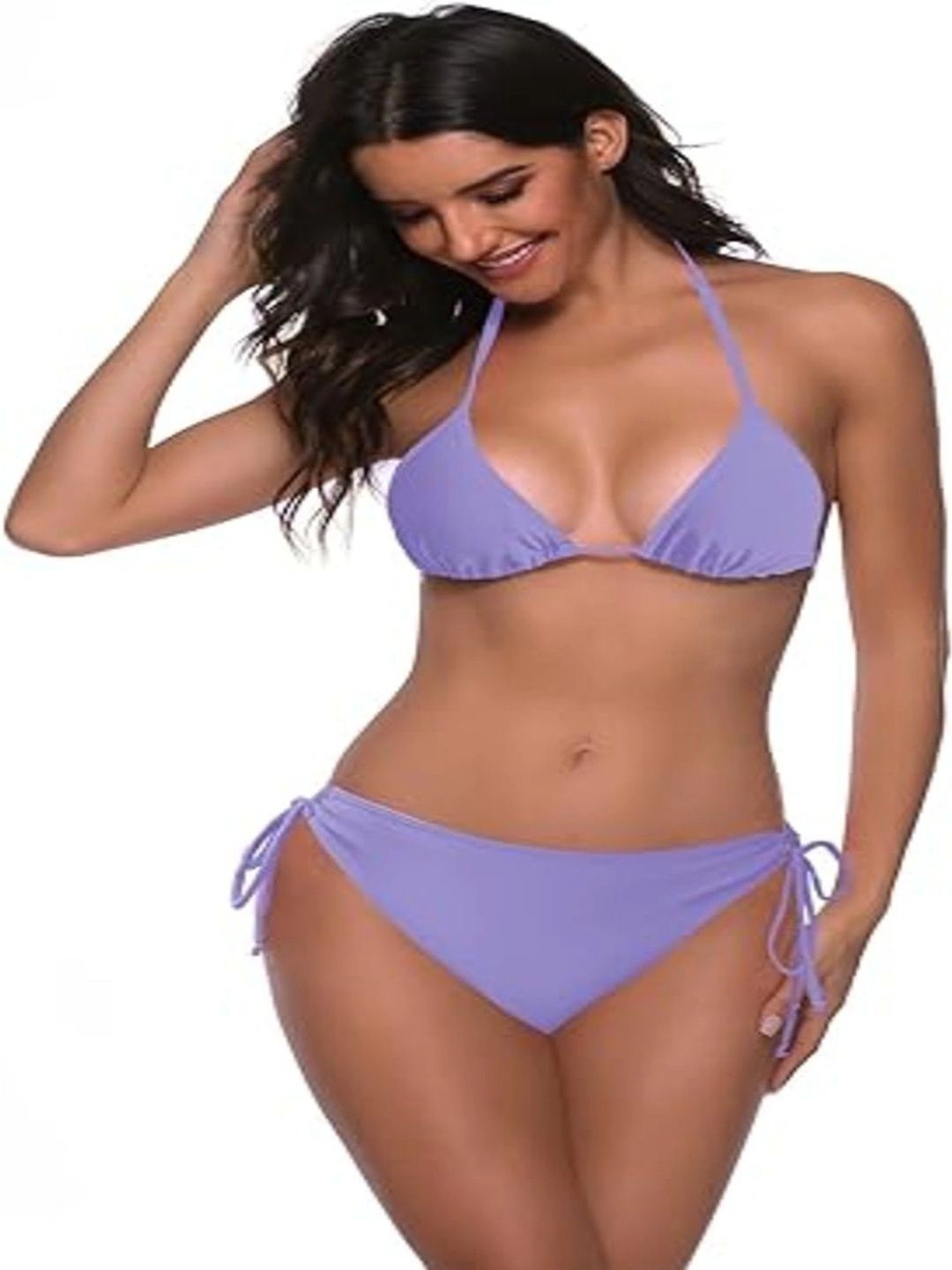 TRIXSHLA Nylon Halter Neck Swim Bikini Set Swimwear-picture-44
