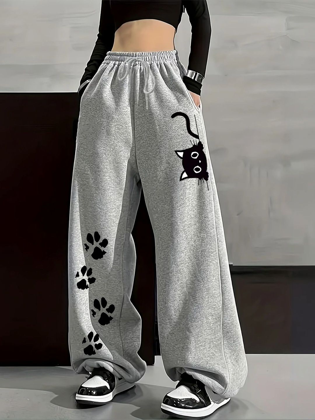 STYLEBELLA Women Relaxed High-Rise Trousers-picture-53